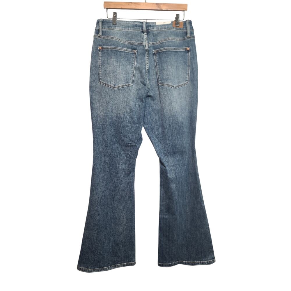 Judy Blue Flare Jeans 14W NWT Medium Wash High Waist Destroyed Stretch - Picture 2 of 5